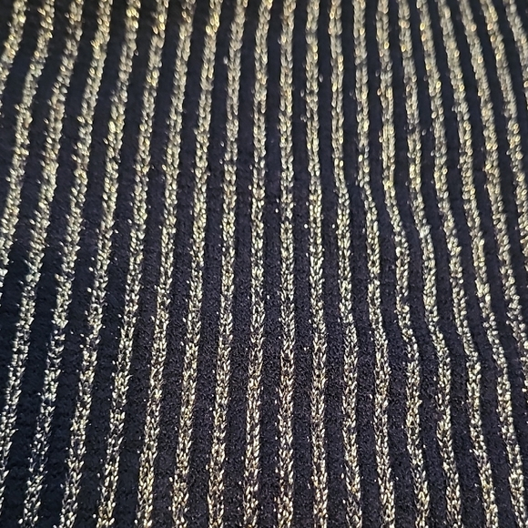 JM Collection Gray Ribbed Long Sleeve V-Neck Cocktail Dress - Picture 3 of 3